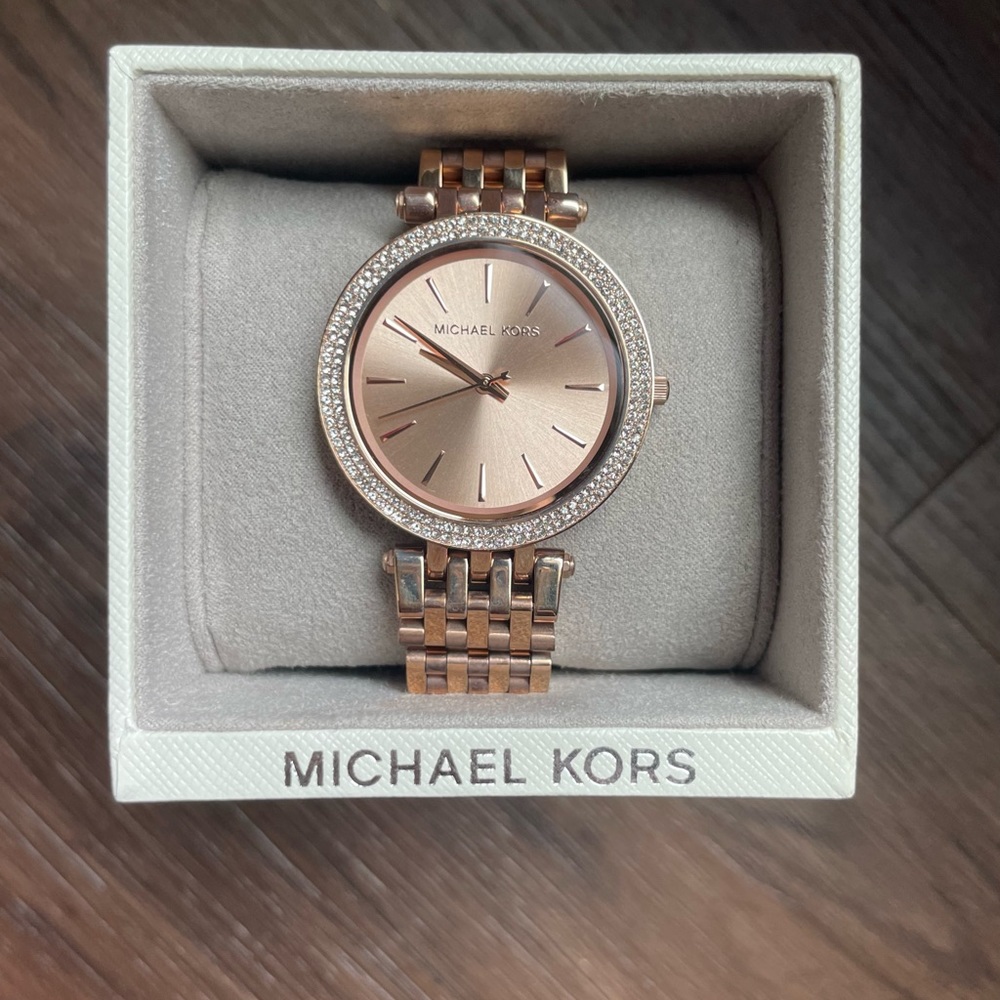 Michael Kors Darci Rose Gold-Tone Watch 39mm MK3192